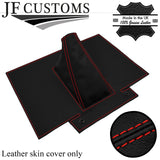 RED STITCH CONSOLE HANDBRAKE TUNNEL LEATHER COVER FITS AUSTIN 1100 1300