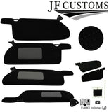 BLACK CROSS STITCH SUEDE 2X SUN VISOR COVERS FOR NISSAN SKYLINE R33 93-98