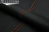 ORANGE STITCH LEATHER REAR DOOR TRIM+ARMREST COVERS FOR NISSAN NAVARA D40 10-20