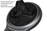 BLACK STITCH MANUAL LEATHER GEAR GAITER SHIFT BOOT FITS TOYOTA SCION FR-S 12-15