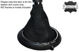 BLACK STICH MANUAL SUEDE SKIN GEAR GAITER FITS BMW MINI COOPER F55 F56 14-16