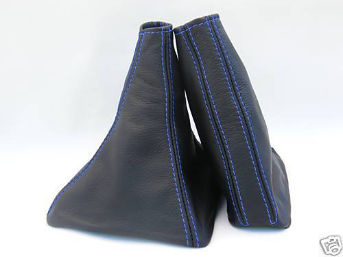 FITS NISSAN SKYLINE GTR GTS R32 LEATHER GAITERS BLUE STITCH CUSTOM NEW