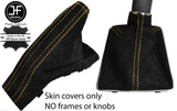 YELLOW STITCH SUEDE GEAR & HANDBRAKE GAITER FITS VAUXHALL OPEL ASTRA MK5 H 04-09