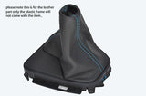 blue stitch FITS LAND ROVER FREELANDER 2 06-11 AUTOMATIC LEATHER GEAR GAITER