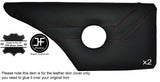RED STITCH 2X REAR DOOR CARD LEATHER COVER FITS ALFA ROMEO ALFETTA GTV