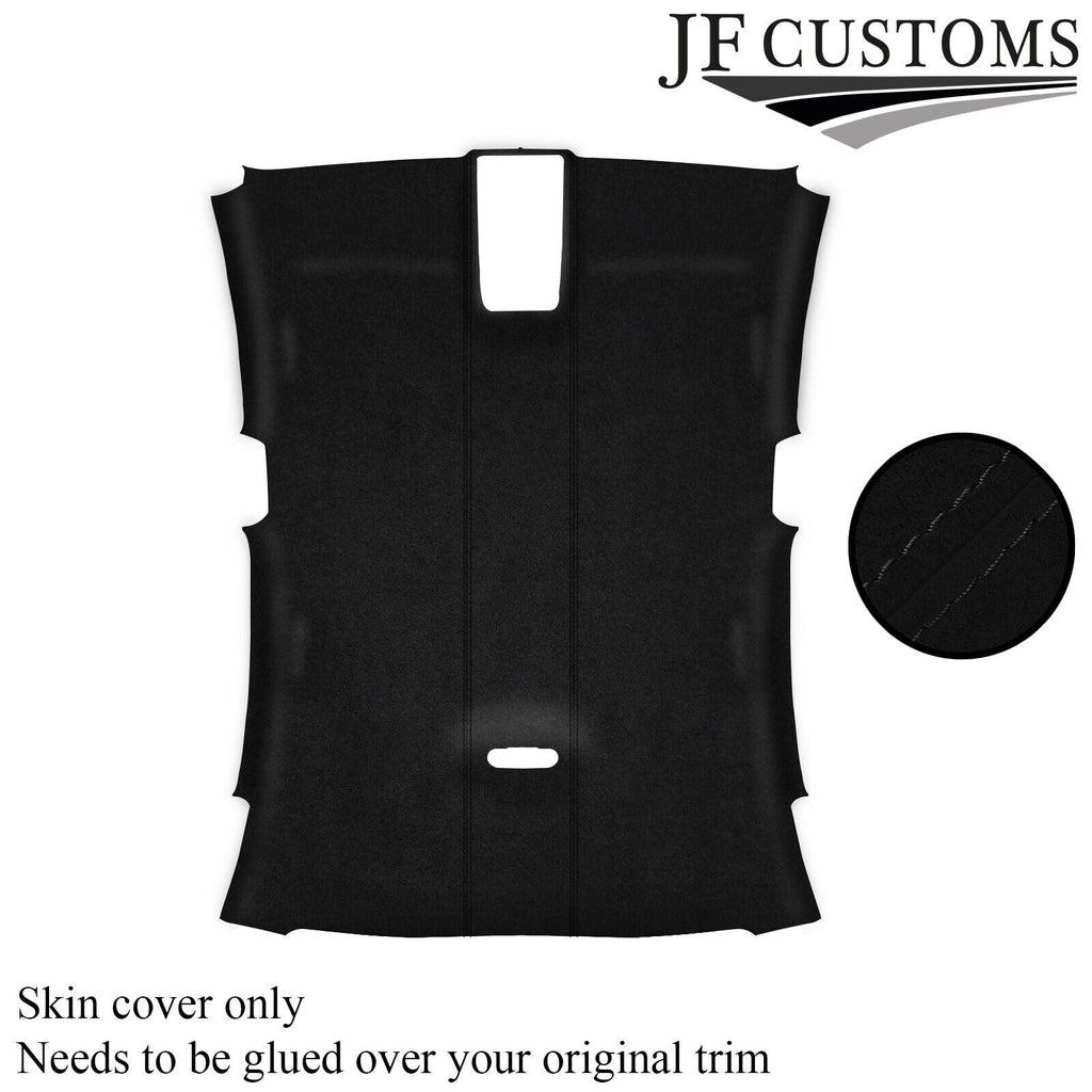 BLACK STITCH  LUXE SUEDE HEADLINER COVER FITS AUDI A4 B8 08-12 SALOON CUSTOM NEW