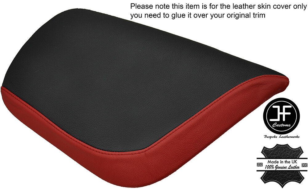 BLACK & DARK RED LEATHER ARMREST COVER FITS CORVETTE C7 2014-2017 CUSTOM NEW
