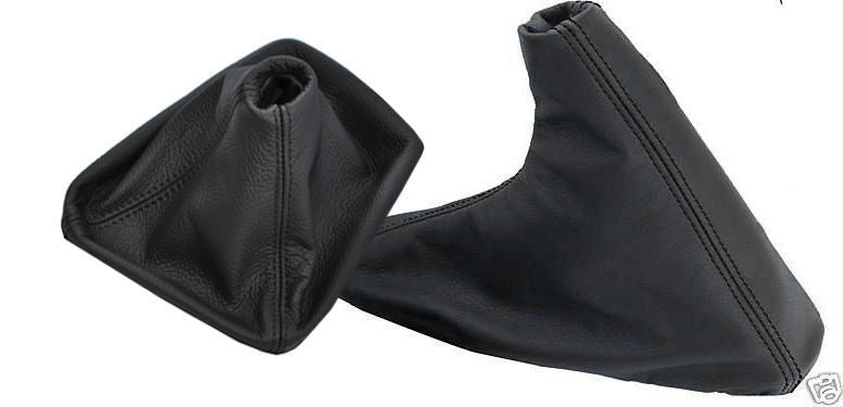 FITS BMW 3 SERIES E46 LEATHER GEAR SHIFT & HANDBRAKE GAITERS DOUBLE STITCH