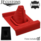 RED ITALIAN LEATHER GEAR + SURROUND COVERS + FRAME FOR BMW 3 SERIES E21 75-83