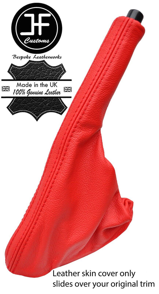 RED REAL LEATHER HANDBRAKE GAITER FOR VW GOLF MK3 JETTA VENTO CABRIO 91-02