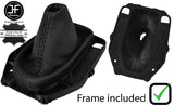 BLACK STITCHING LEATHER AUTOMATIC GAITER+PLASTIC FRAME FITS FORD B MAX 12-18