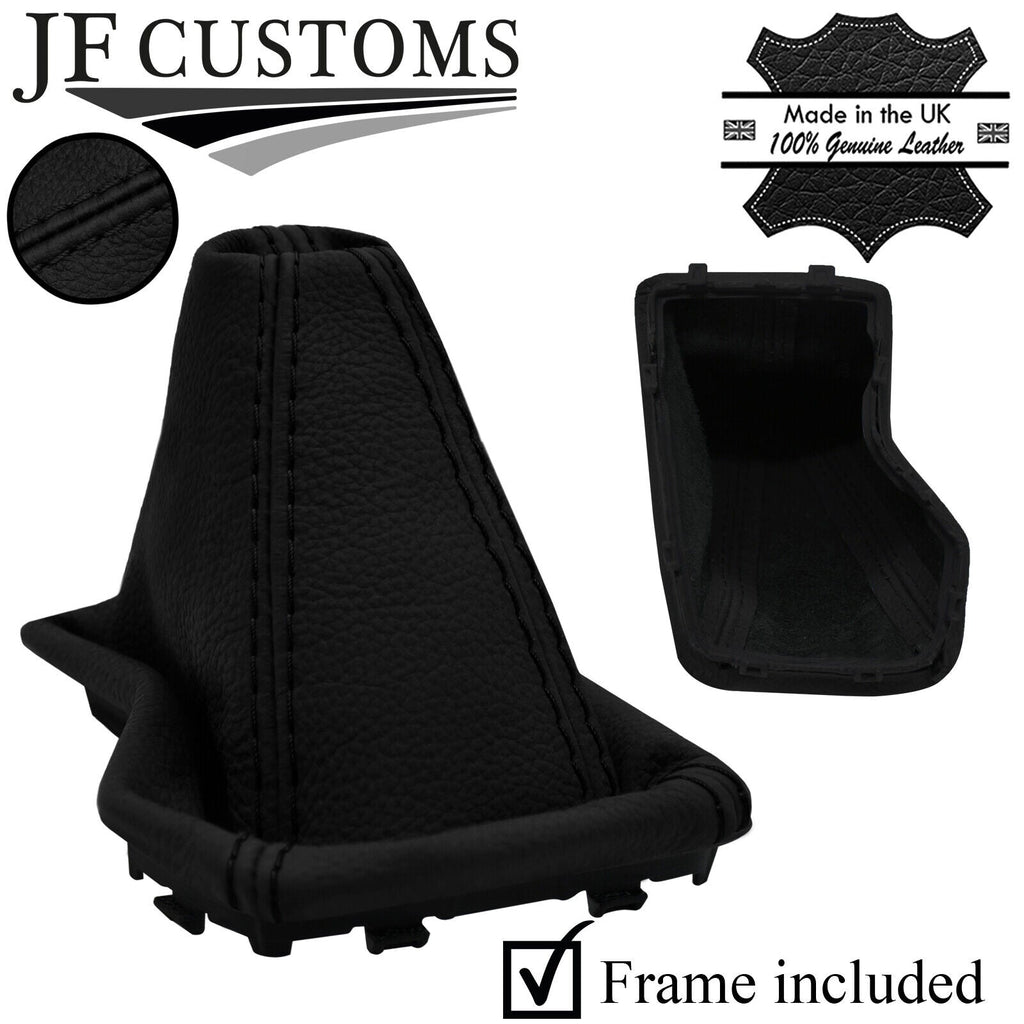 BLACK STITCH LEATHER AUTO GEAR + PLASTIC FRAME FOR VAUXHALL GRANDLAND X 17-20