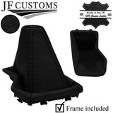 BLACK STITCH LEATHER AUTO GEAR + PLASTIC FRAME FOR VAUXHALL GRANDLAND X 17-20