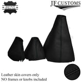 BLACK STITCH LEATHER GEAR HI LOW HANDBRAKE FOR LAND ROVER DISCOVERY MK1 MK2