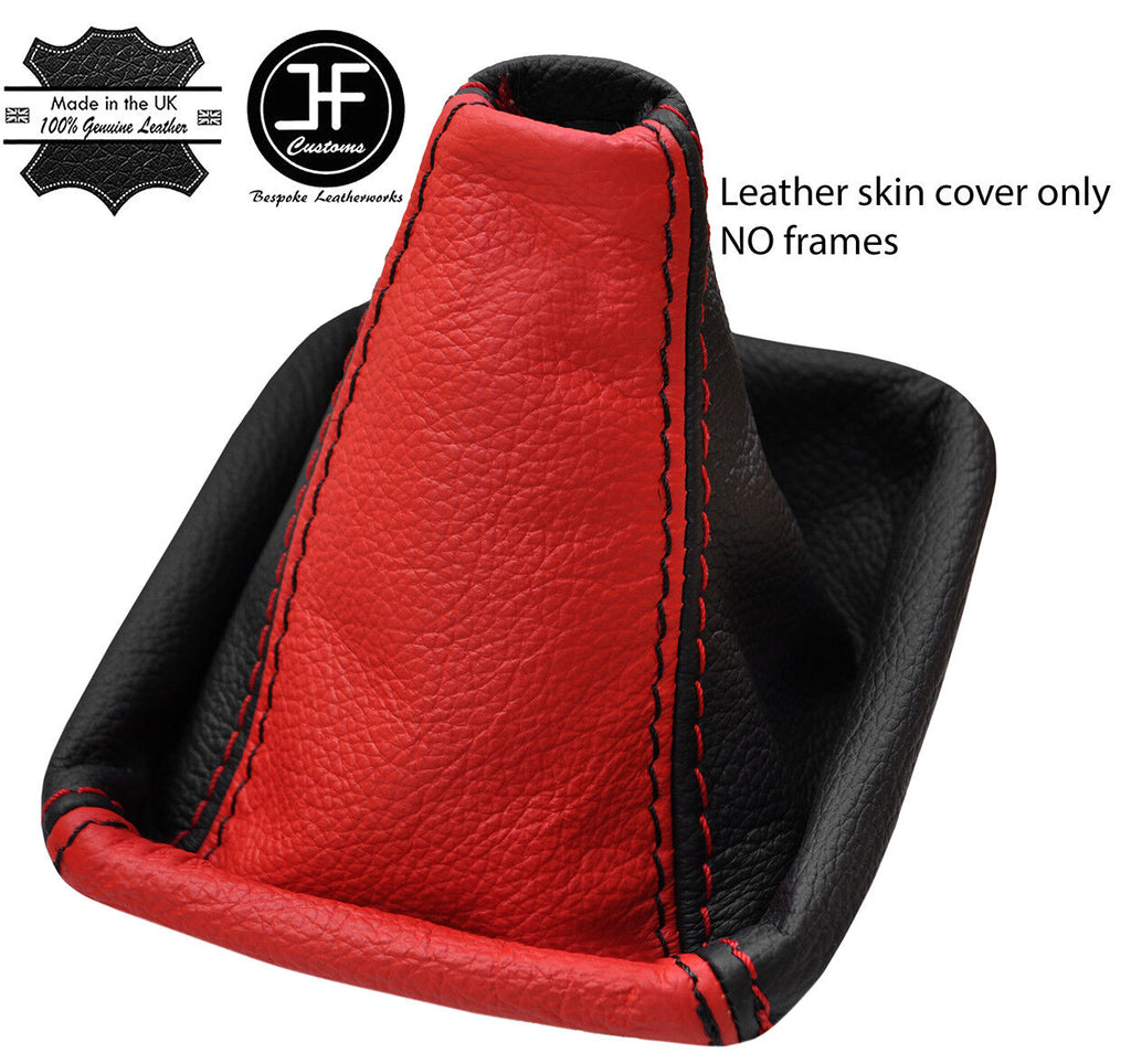 BLACK & RED REAL LEATHER MANUAL GEAR GAITER FITS MERCEDES A CLASS W169 04-12