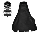 BLACK STITCHING MANUAL LEATHER GEAR GAITER FITS SEAT IBIZA MKV MK5 2009-2014