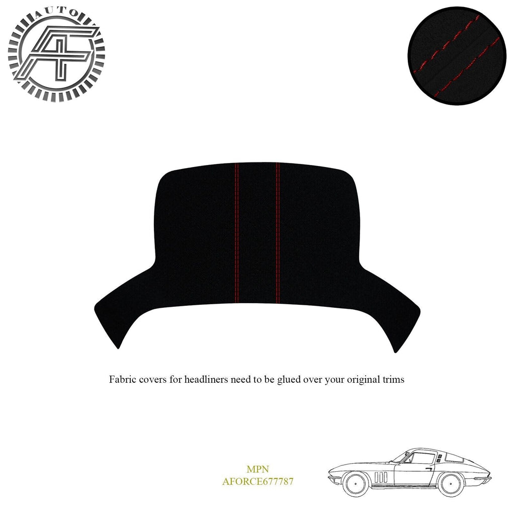 LUXE SUEDE HEADLINER COVER FOR CORVETTE C2 2-DOOR COUPE 1963-1967 MADE IN UK