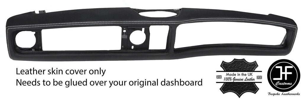 WHITE STITCHING DASH DASHBOARD LEATHER COVER FOR TRIUMPH STAG MK1 MK2 STYLE 2