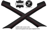 RED STITCH 2X A PILLAR REAL LEATHER COVERS FITS PORSCHE 924 944 75-91 STYLE 2