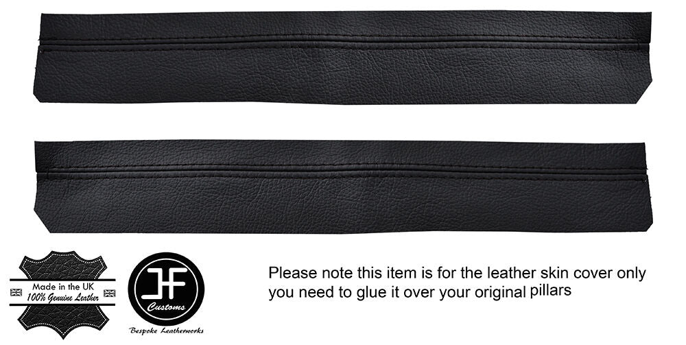 BLACK STITCHING 2X B POST PILLAR TRIM LEATHER COVERS FITS MG MGB GT CLASSIC