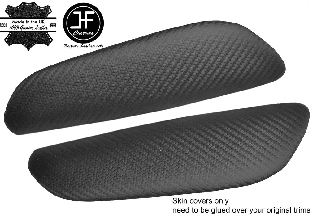 CARBON FIBER VINYL 2X REAR DOOR ARMREST COVERS FITS BMW E46 CONVERTIBLE & COUPE