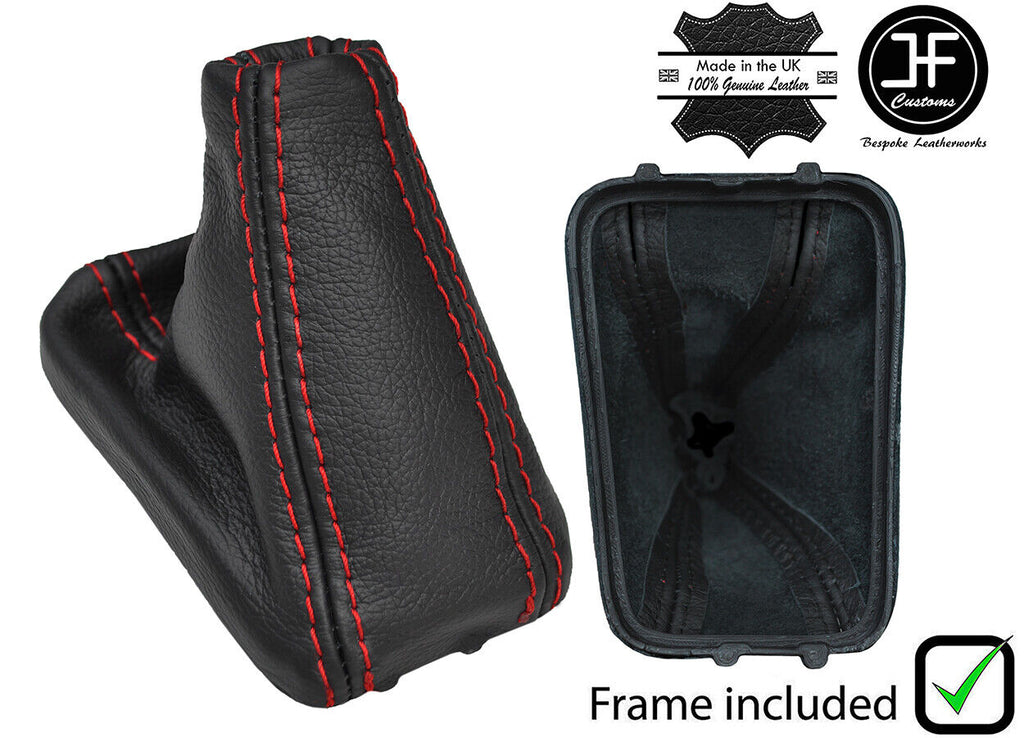 RED STITCH LEATHER GAITER GAITER+FRAME FOR VW TIGUAN 07-16 DSG AUTOMATIC AUTO