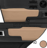 PARCHMENT LEATHER 2X FRONT+ REAR DOOR ARMREST COVER FOR RANGE ROVER VOGUE 02-06