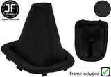 BLACK STITCH CARBON VINYL GEAR GAITER+PLASTIC FRAME FOR PEUGEOT 207 2006-2013
