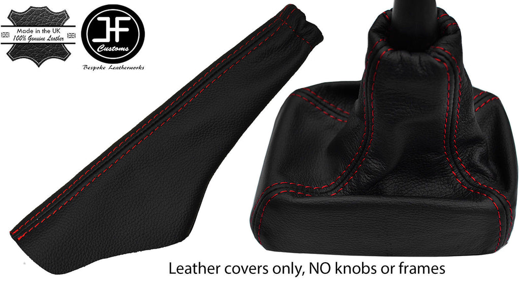 RED STITCH LEATHER GEAR HANDBRAKE FITS VAUXHALL OPEL ASTRA MK2 KADETT E 84-91