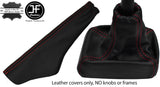 RED STITCH LEATHER GEAR HANDBRAKE FITS VAUXHALL OPEL ASTRA MK2 KADETT E 84-91