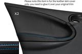 BLUE STITCHING 2X REAR DOOR CARD TRIM SKIN COVER FITS MG ZR ROVER 25 99-05 5DR