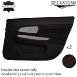RED STITCH 2X FULL FRONT DOOR CARD COVERS FOR SUBARU IMPREZA WRX STI 03-07