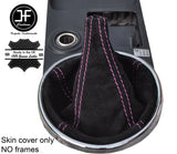 PINK STITCH REAL SUEDE MANUAL GEAR GAITER FITS LEXUS IS200 MK1 1998-2005