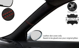 RED STITCH FITS ALFA ROMEO 156 97-2006 2X WINDSCREEN PILLAR LEATHER COVERS ONLY