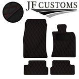 D RED DIAMOND STITCH VINYL 4XTAILORED FLOOR CARPETS FOR BMW MINI S R56 07-14 JF1