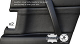 BLACK STITCH 2X REAR DOOR CARD TRIM LEATHER COVERS FOR MAZDA RX8 03-12 STYLE 2