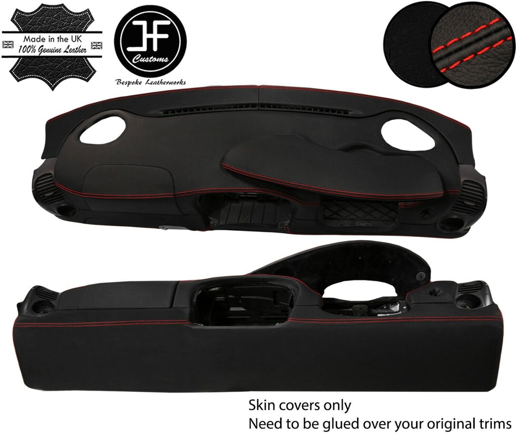 RED STITCH DASH DASHBOARD LEATHER COVER FOR PORSCHE 986 BOXSTER 96-02 JF2