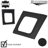 BLACK LEATHER COVERED MANUAL SHIFT SURROUND TRIM + FRAME FOR FORD MUSTANG 87-93