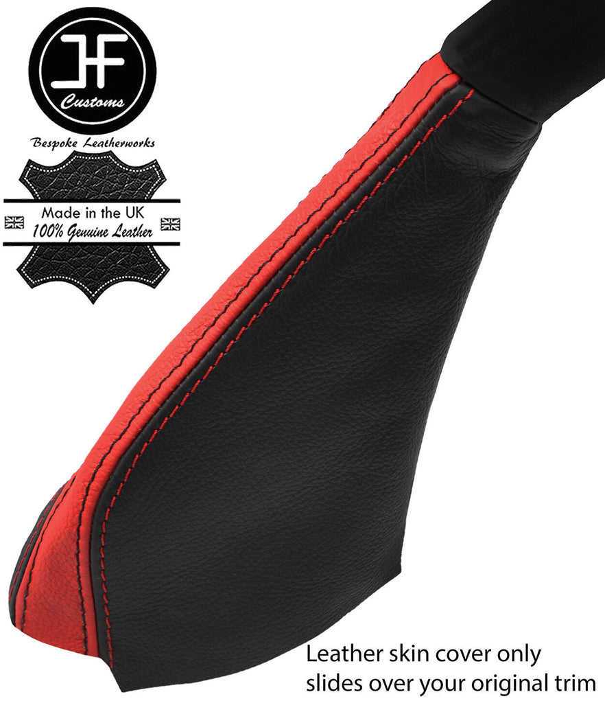 BLACK & RED STRIPE LEATHER HANDBRAKE GAITER FOR MITSUBISHI 3000GT GTO 90-00