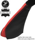 BLACK & RED STRIPE LEATHER HANDBRAKE GAITER FOR MITSUBISHI 3000GT GTO 90-00