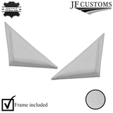 WHITE ST 2X WING MIRROR DOOR TRIM COVER+PLASTIC FRAMES FITS NISSAN SKYLINE R33
