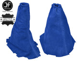 BLUE REAL SUEDE GEAR & HANDBRAKE GAITER FITS FORD FOCUS II MK2 2004-2008