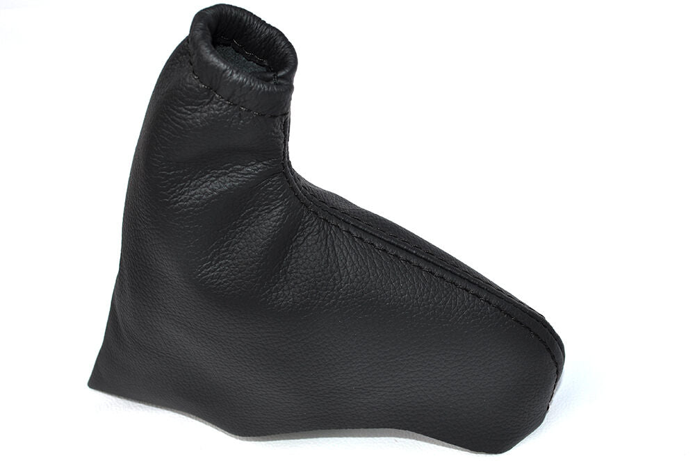 BLACK STITCHING FITS VAUXHALL OMEGA B 1994-99 HANDBRAKE GAITER REAL LEATHER