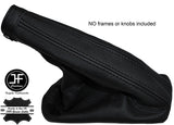 BLACK STITCHING LEATHER HANDBRAKE GAITER FITS FIAT MULTIPLA 2005-2011 CUSTOM NEW