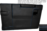 BLUE STITCH REAR TAILGATE DOOR CARD SKIN COVER FITS LAND ROVER DEFENDER 83-14