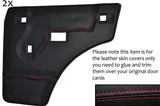 RED STITCH 2X REAR DOOR CARDS COVERS FITS LAND ROVER DISCOVERY 1 200 V8 89-95