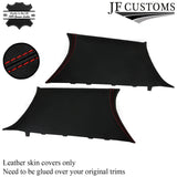 RED STITCH ITALIAN LEATHER PILLAR KIT COVERS FOR BMW 1 SERIES F20 F21 11-17