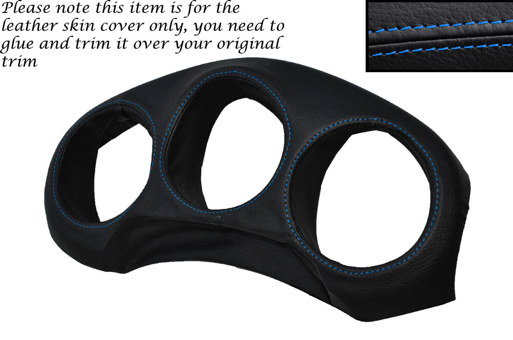 BLUE STITCH SPEEDO SURROUND LEATHER SKIN COVER FITS TOYOTA MR2 MK3 2000-2007