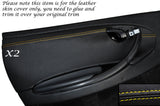 YELLOW STITCHING 2X DOOR CARD TRIM  SKIN COVERS FITS PORSCHE 986 BOXSTER 96-04