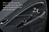 BLUE STITCHING FITS HONDA CIVIC 2006-2012 2X REAR DOOR CARD TRIM LEATHER COVERS
